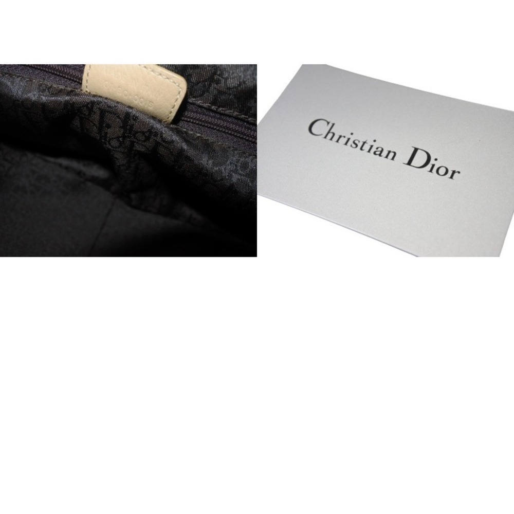 Christian Dior Cannage Boston Bag Logo Hardware Beige Tan Leather - Picture 10 of 10